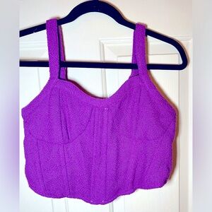 Japna‎ Purple Corset Crop, M